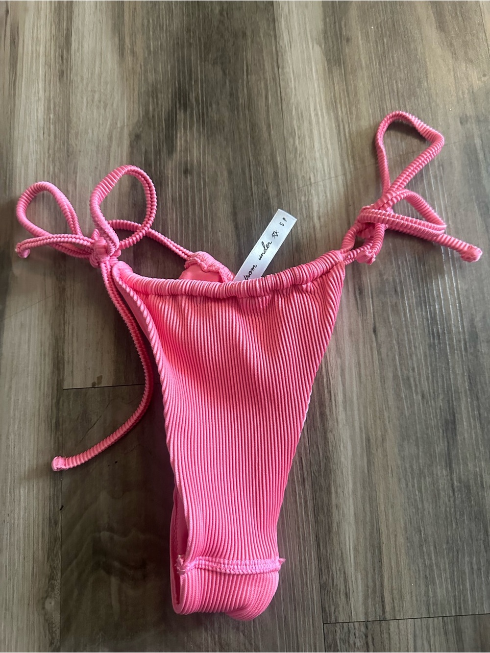 NWOT Ribbed Tie-Side Bikini Bottom, size small